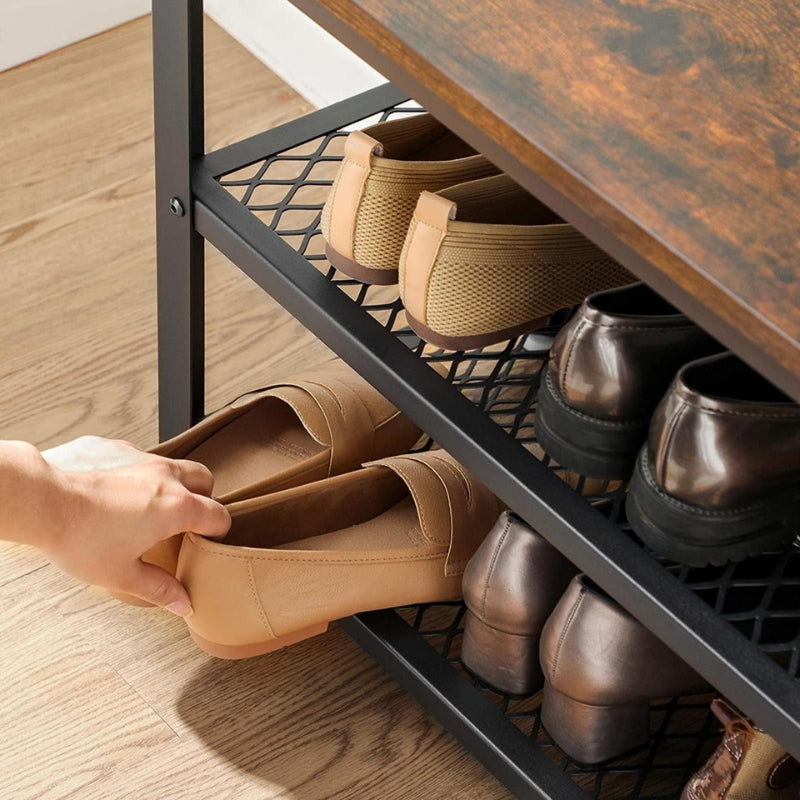 VASAGLE Banc à chaussures 2 niveaux