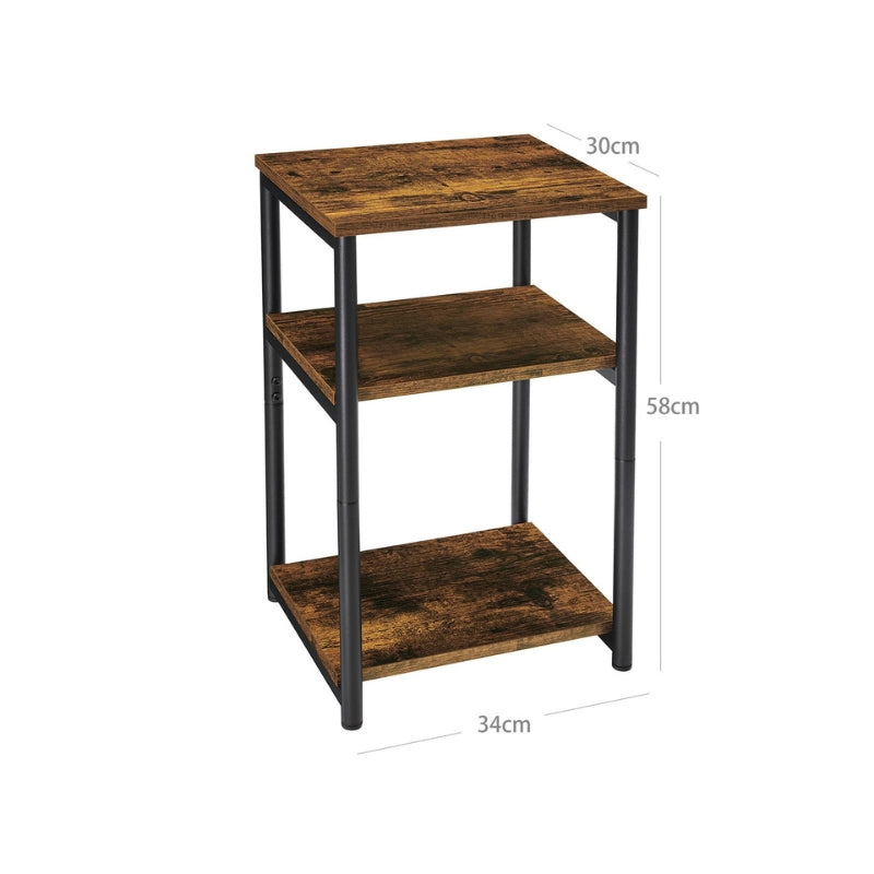 VASAGLE Table de chevet 3 niveaux