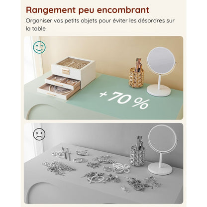 SONGMICS Boîtes à bijoux blanc cassé