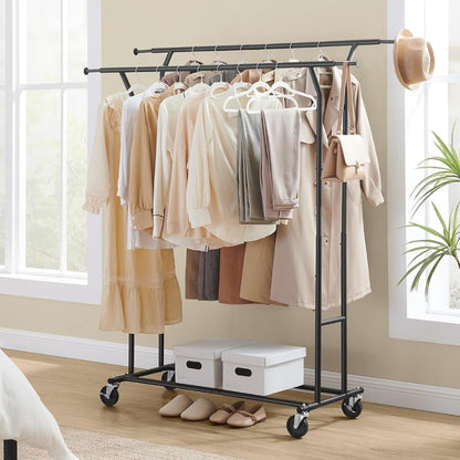 SONGMICS double porte-manteau extensible