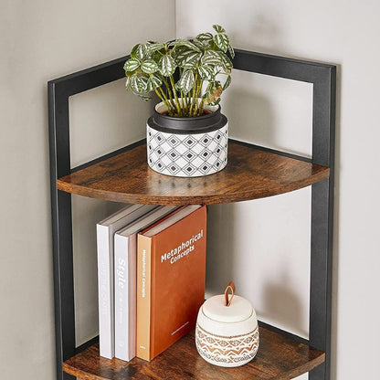 VASAGLE Étagère d'angle 5 niveaux en bois