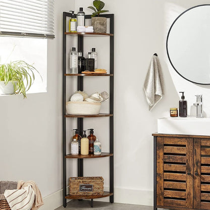 VASAGLE Étagère d'angle 5 niveaux en bois