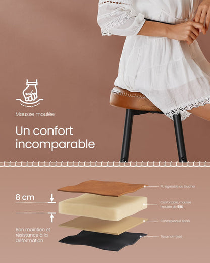 VASAGLE Tabouret de Bar