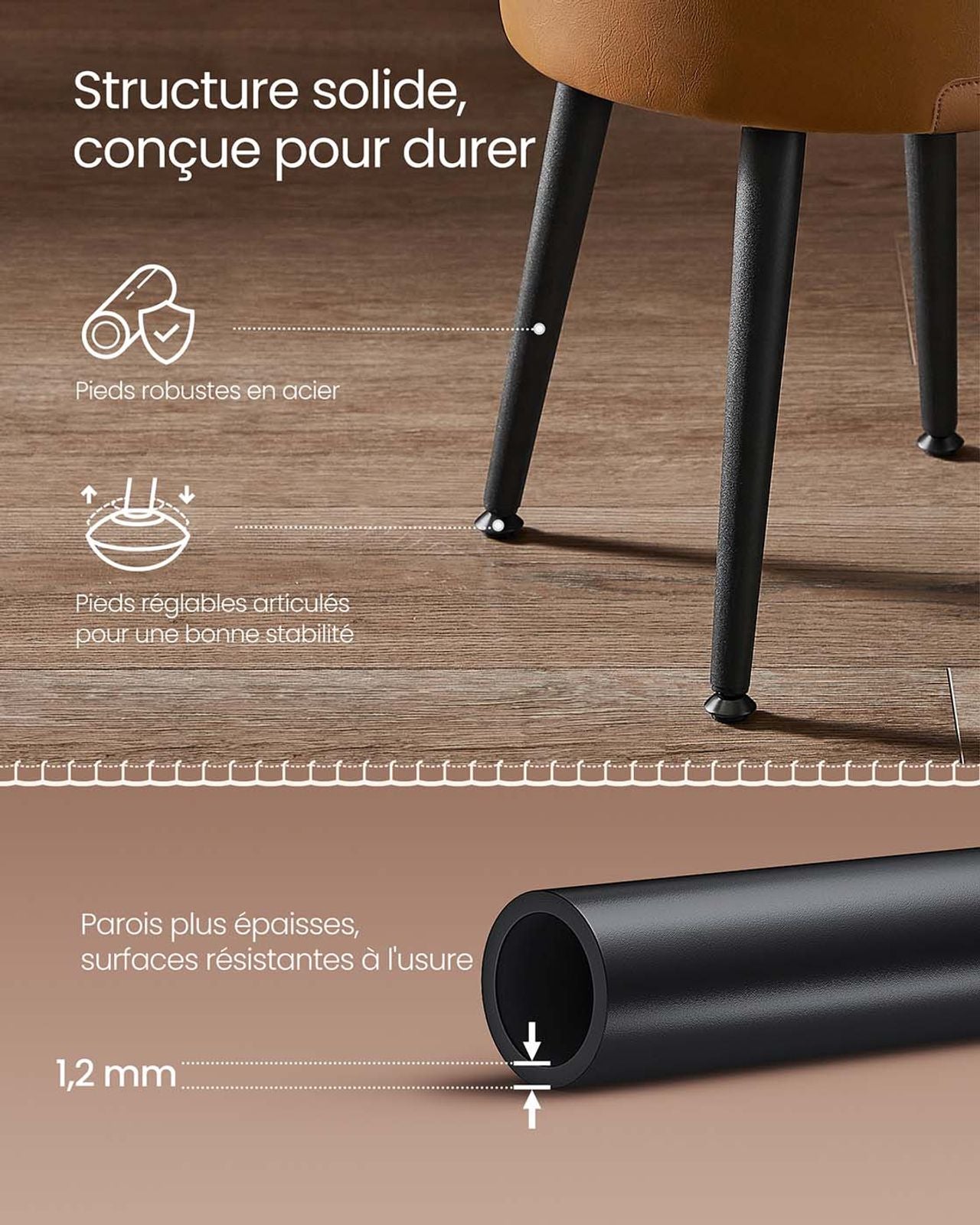 VASAGLE Pouf de Rangement